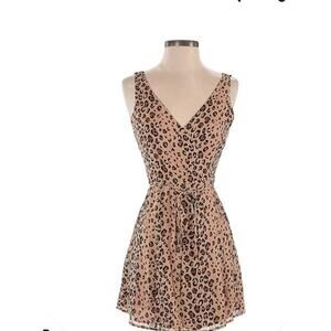 Reformation Women’s Leopard Print Delanie Dress Small